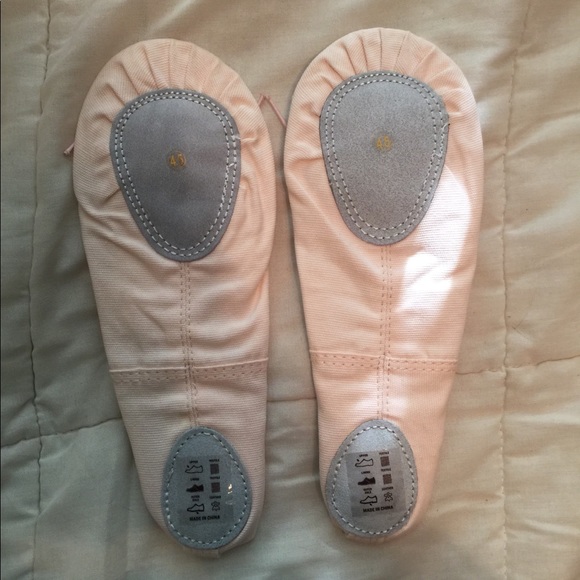 Silky Toes Ballet Dance Slipper Shoes Big Kid Canvas + Suede Split Sole Pink NEW - Picture 6 of 9